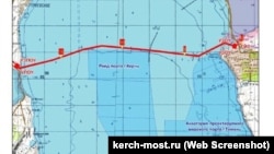 Схема магістрального газопроводу «Краснодарський край – Крим»