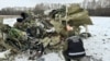 На місці катастрофи військово-транспортного літака Іл-76 збройних сил РФ у Бєлгородській області, 24 січня 2024 року