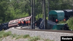 Аварія вантажного потяга із зерном у Сімферопольському районі Криму, 18 травня 2023 року