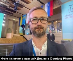 Наріман Джелял на «Кримській платформі». Київ, серпень 2021 року. З особистого архіву Нарімана Джеляла