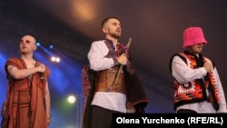 Український гурт Kalush Orchestra на концерті у Стокгольмі, Швеція, 6 серпня 2022 року 