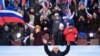 Президент Росії на стадіоні Лужники у Москві під час святкування річниці незаконної анексії Криму. 18 березня 2022 року 