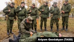 Підготовка мобілізованих росіян у Московській області, 1 жовтня 2022 року