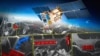 Колаж із зображенням супутника та космічного знімку з російським озброєнням на аеродромі «Бельбек»