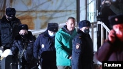 Перевезення російського опозиційного політика Олексія Навального після вироку суду, 18 січня 2021 року
