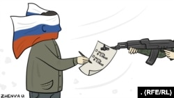 Карикатура про референдум у Криму
