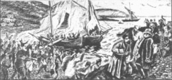 Еміграція кримських татар із Криму у 19 столітті. Малюнок