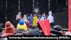 У центрі Запоріжжя святкують Різдво у козацькому стилі, 7 січня 2019 року