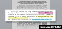 Документ «О состоянии образования... в общеобразовательных организациях Республики Крым в 2020/2021 учебном году»